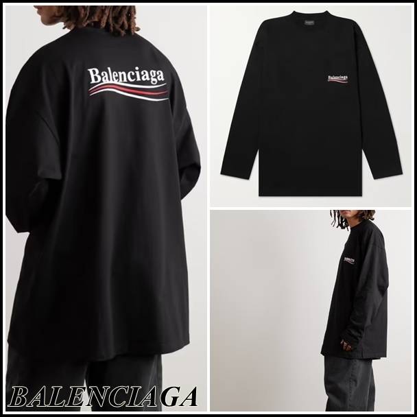 関込】BALENCIAGA バレンシアガ◇オーバーサイズ Tシャツ 長袖