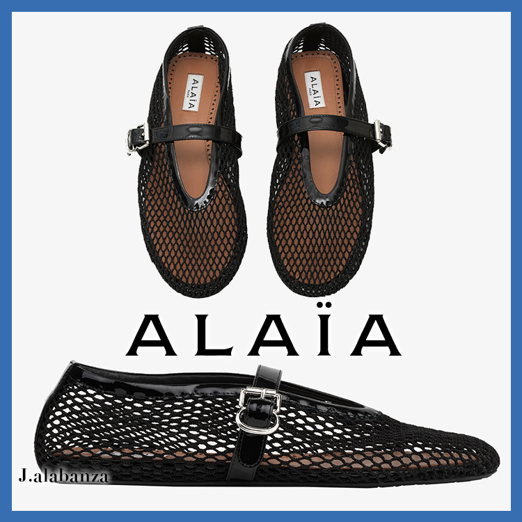 アライア☆フィッシュネットバレエシューズ (ALAIA/フラットシューズ