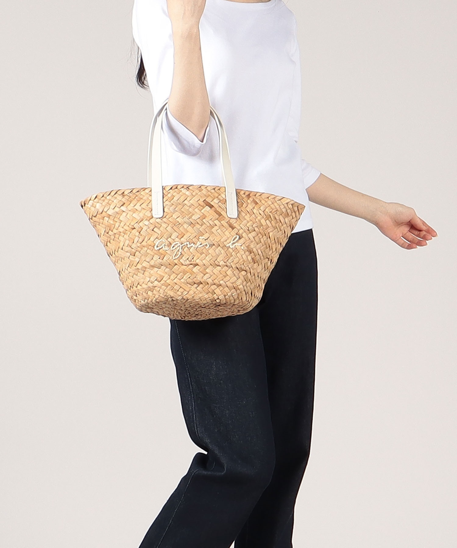 夏にピッタリ♡】アニエスベー かごバッグ 巾着袋付き (Agnes b/かご