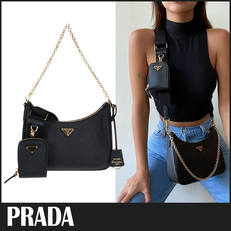 送料関税込☆PRADA Re-Edition 2005 サフィアーノレザー バッグ (PRADA