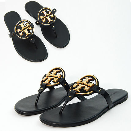 トリーバーチ トリーバーチ サンダル サンダル Tモノグラム ゴールド