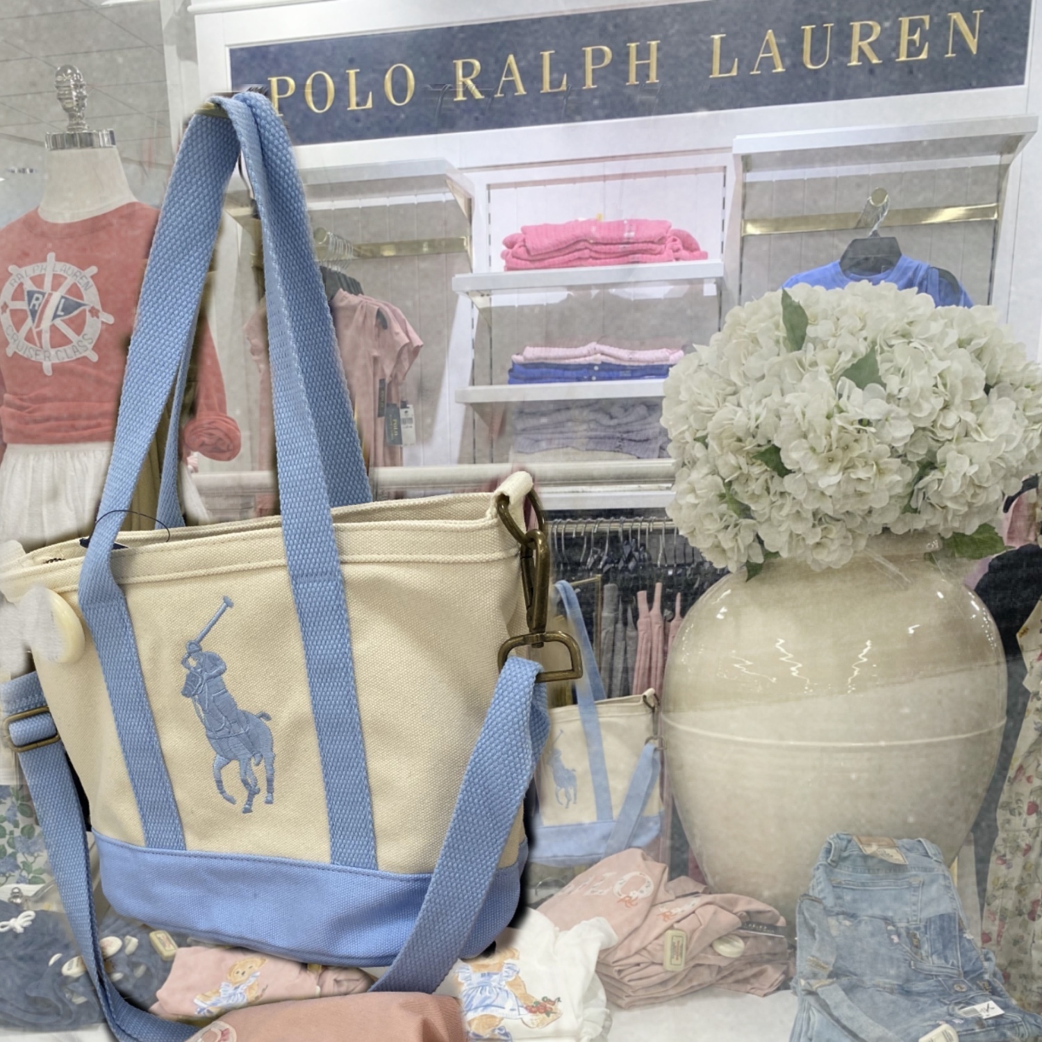 ポロラルフ ローレン ビックポニー キャンバスミニトートバッグ (Ralph