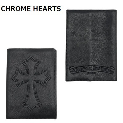 クロムハーツ スクロール クロス レザー パスポート ケース (CHROME