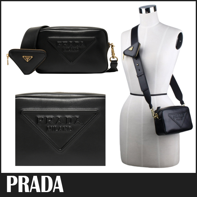 ☆送料関税込☆PRADA プラダ エンボス ロゴ ショルダーバッグ (PRADA