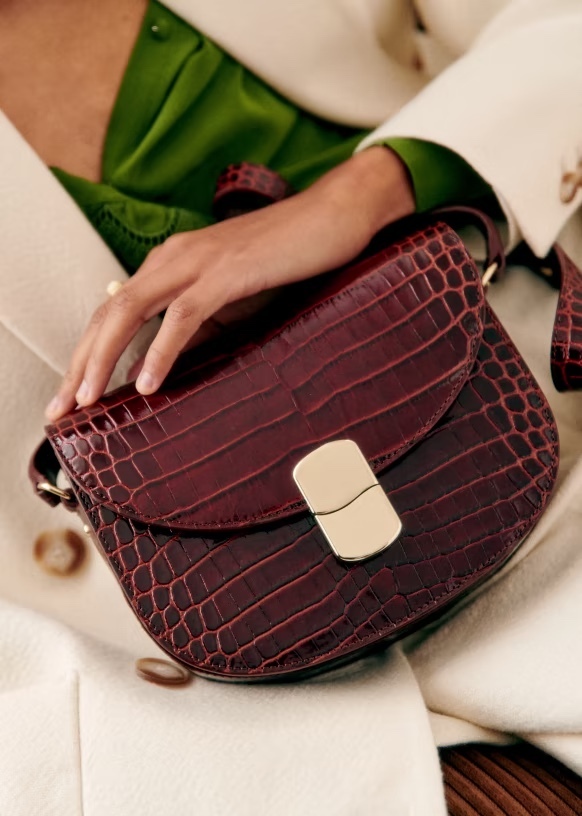 フランス発送☆セザンヌ☆素敵な レザー ショルダー バッグ (SEZANE