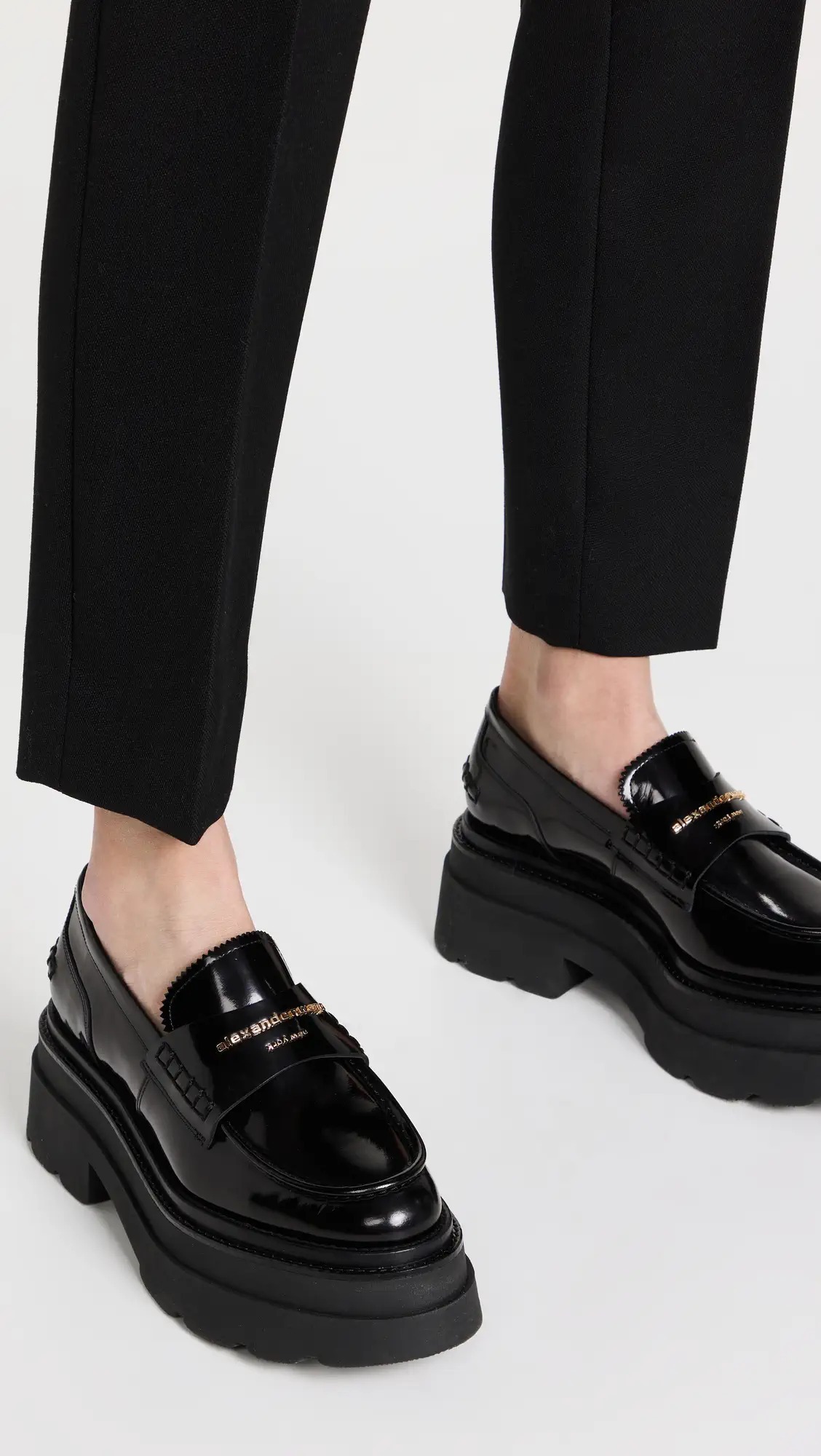 Alexander Wang◇Carter ロゴ プラットフォーム 厚底 ローファー