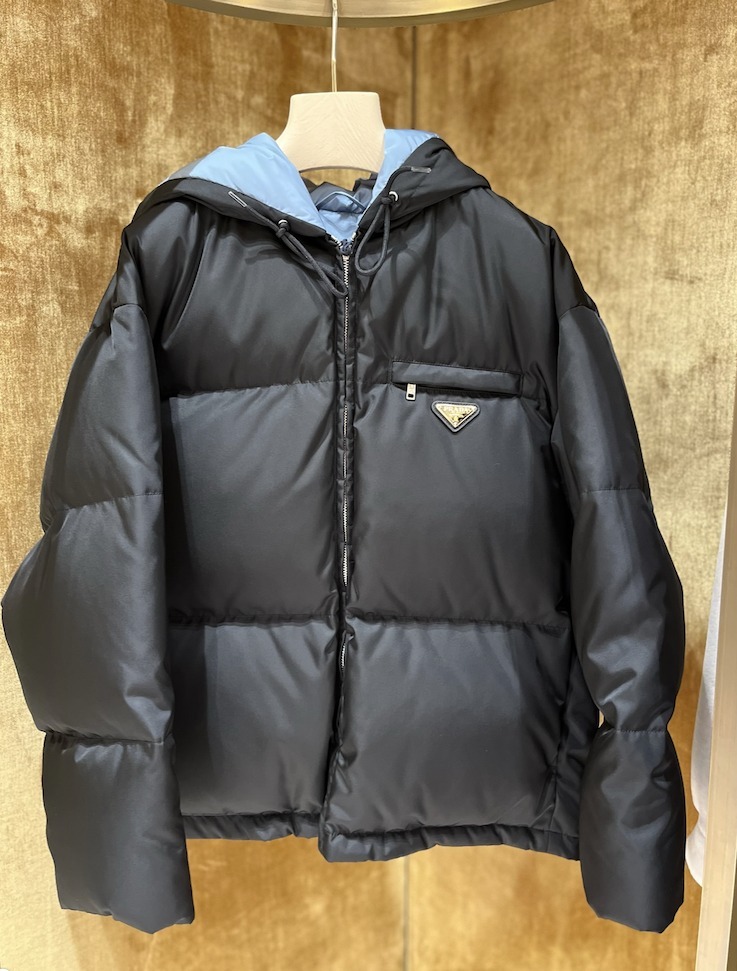 PRADA【入手困難】Re-Nylon☆Gabardine フードダウンジャケット (PRADA