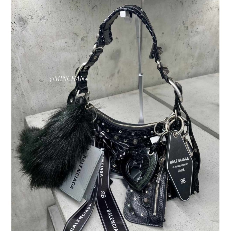 BALENCIAGA】LE CAGOLE XS ショルダーバッグ クリスタル (BALENCIAGA