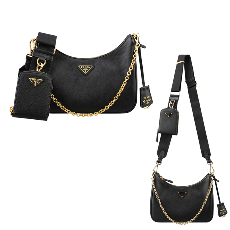 関税負担なし☆PRADA Re-Edition 2005 サフィアーノレザーバッグ