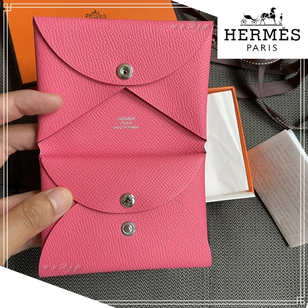 ミニ財布にも♪》 エルメス カードケース カルヴィ デュオ (HERMES
