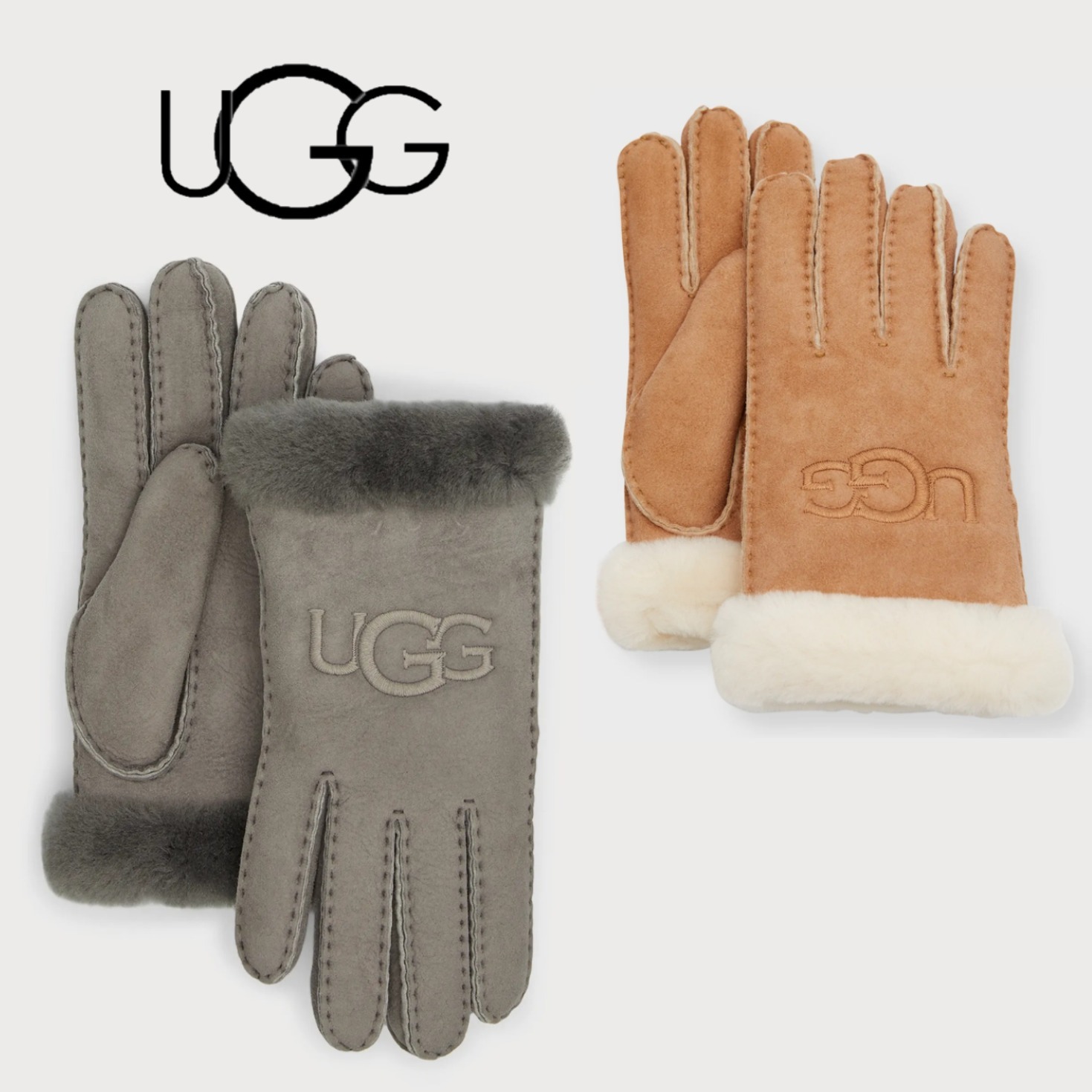 UGG】Embroidered Logo Sheepskin Gloves☆ シープスキン 手袋 (UGG