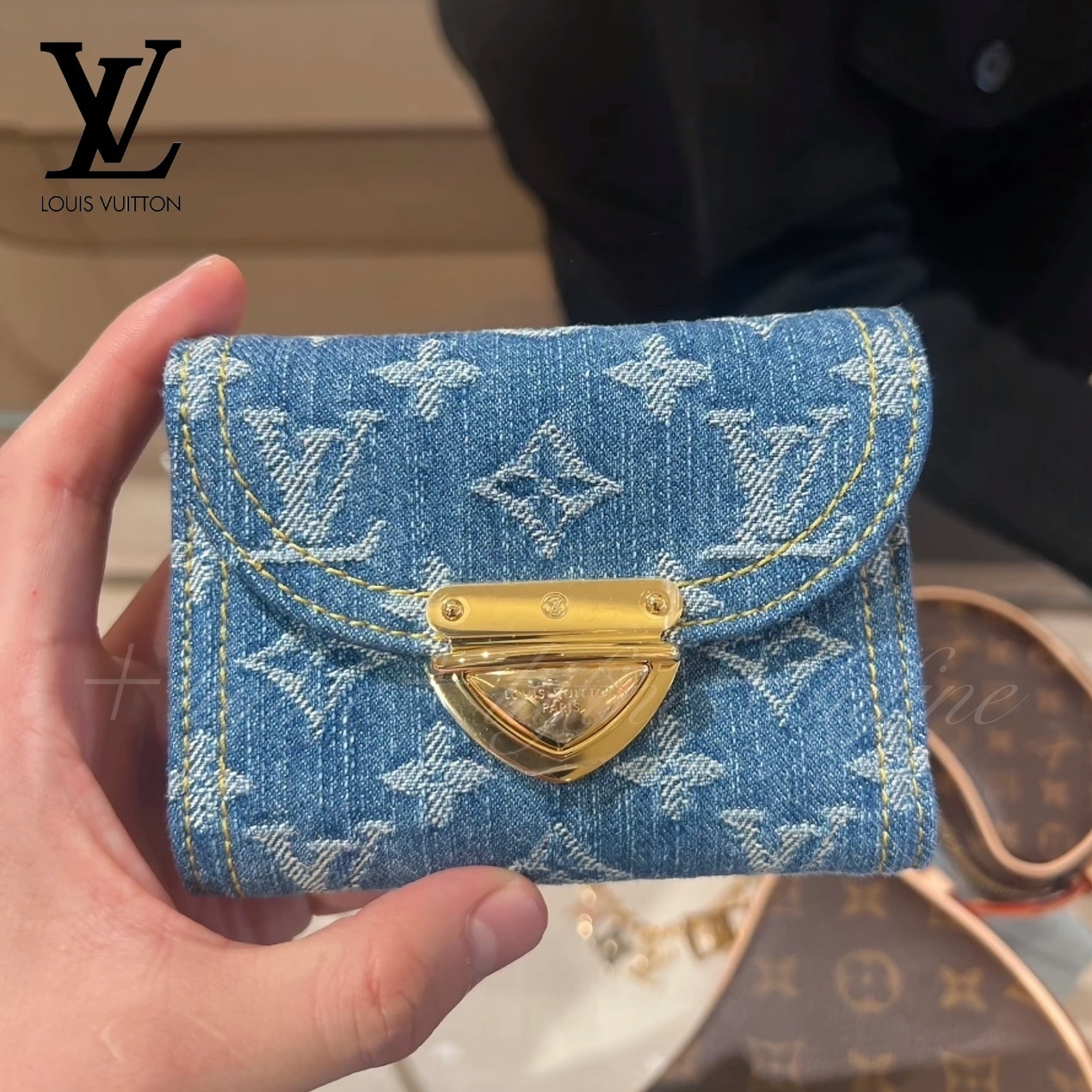 デニム好きにはたまらない☆】ルイヴィトン 折りたたみ財布 (Louis