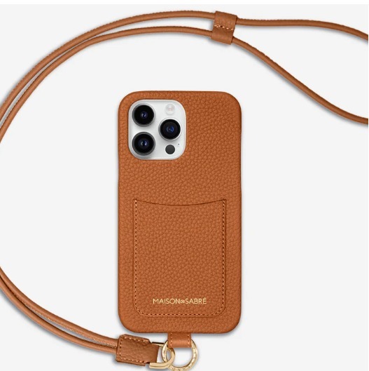 名入れ可☆MAISON de SABRE☆ストラップ付スマホケース iPhone15