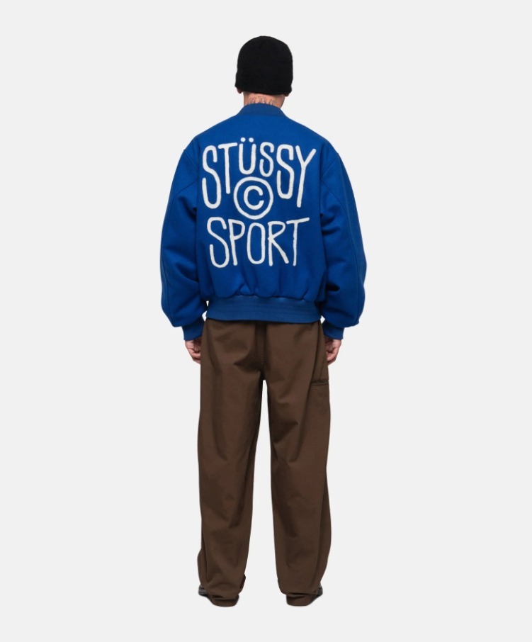 ☆関税込☆Stussy☆SPORT MELTON VARSITY JACKET☆Royal☆ (STUSSY