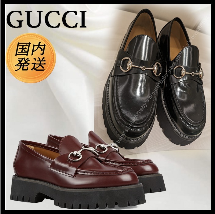 Gucci シルヴィー ローファー／パンプス24 Black Leather Foldable