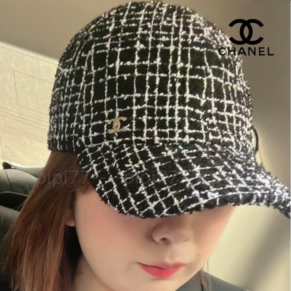 有名人多数着用♪】CHANEL☆ ツイード キャップ 帽子 (CHANEL/キャップ