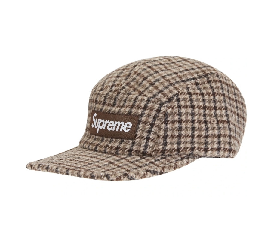 ☆23AW WEEK18☆Supreme Houndstooth Wool Camp Cap (Supreme/キャップ