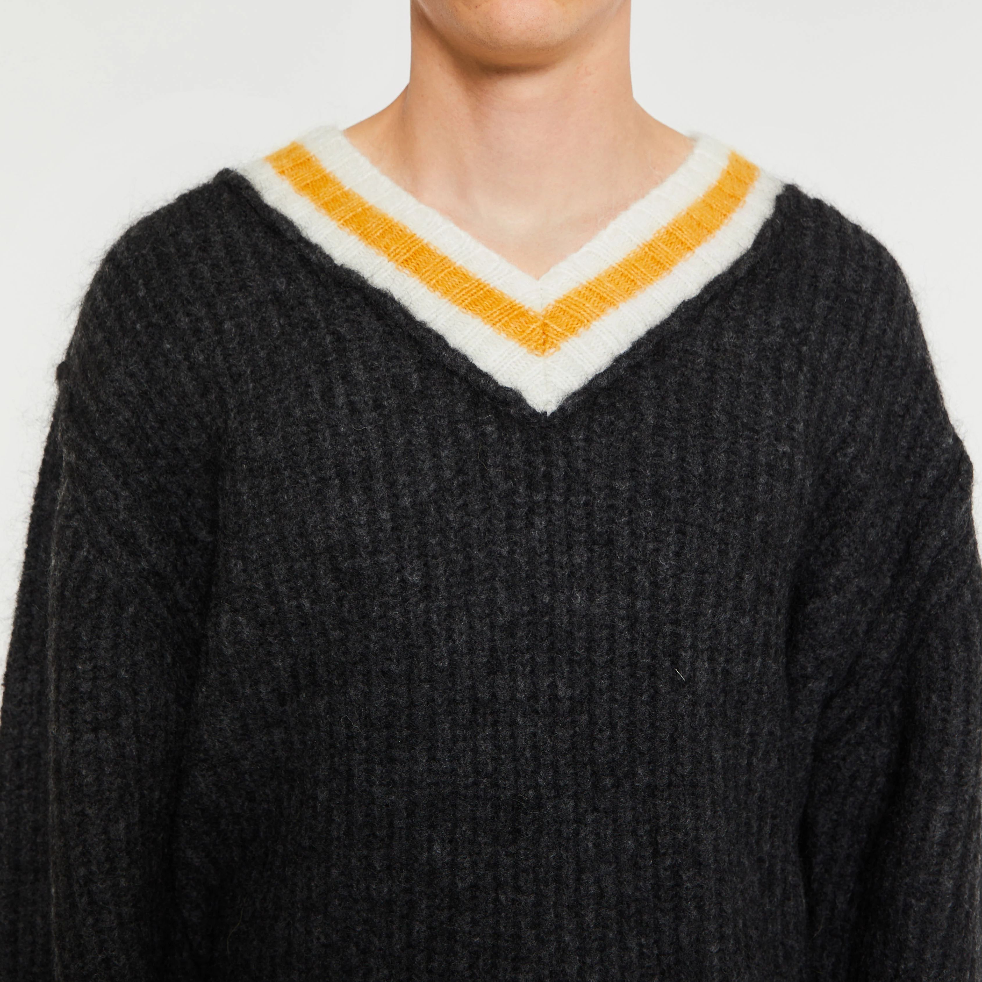 STUSSY】モヘアブレンド Vネック テニスセーター 送料関税込 (STUSSY