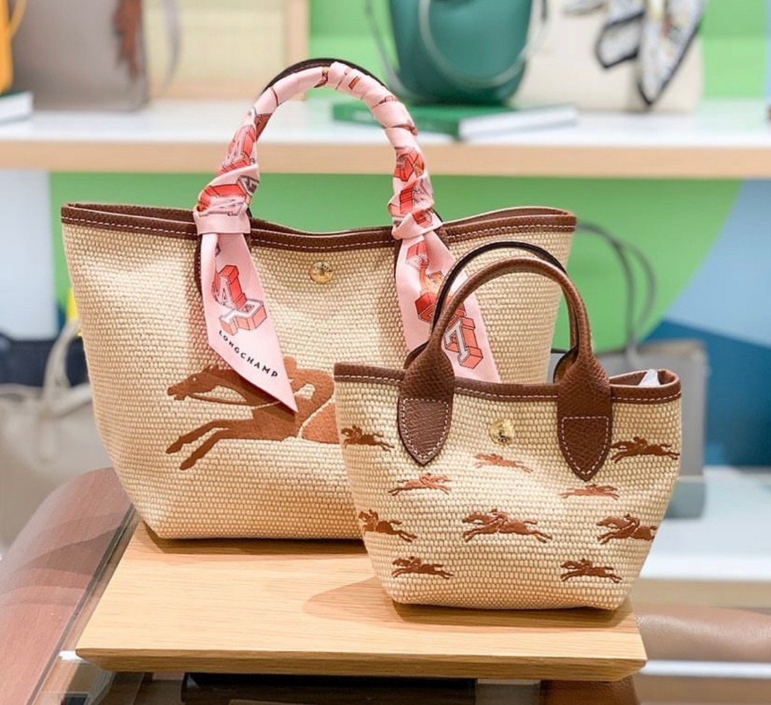 24*限定【国内発送】Longchamp*ル パニエ Pliage カゴバッグ S