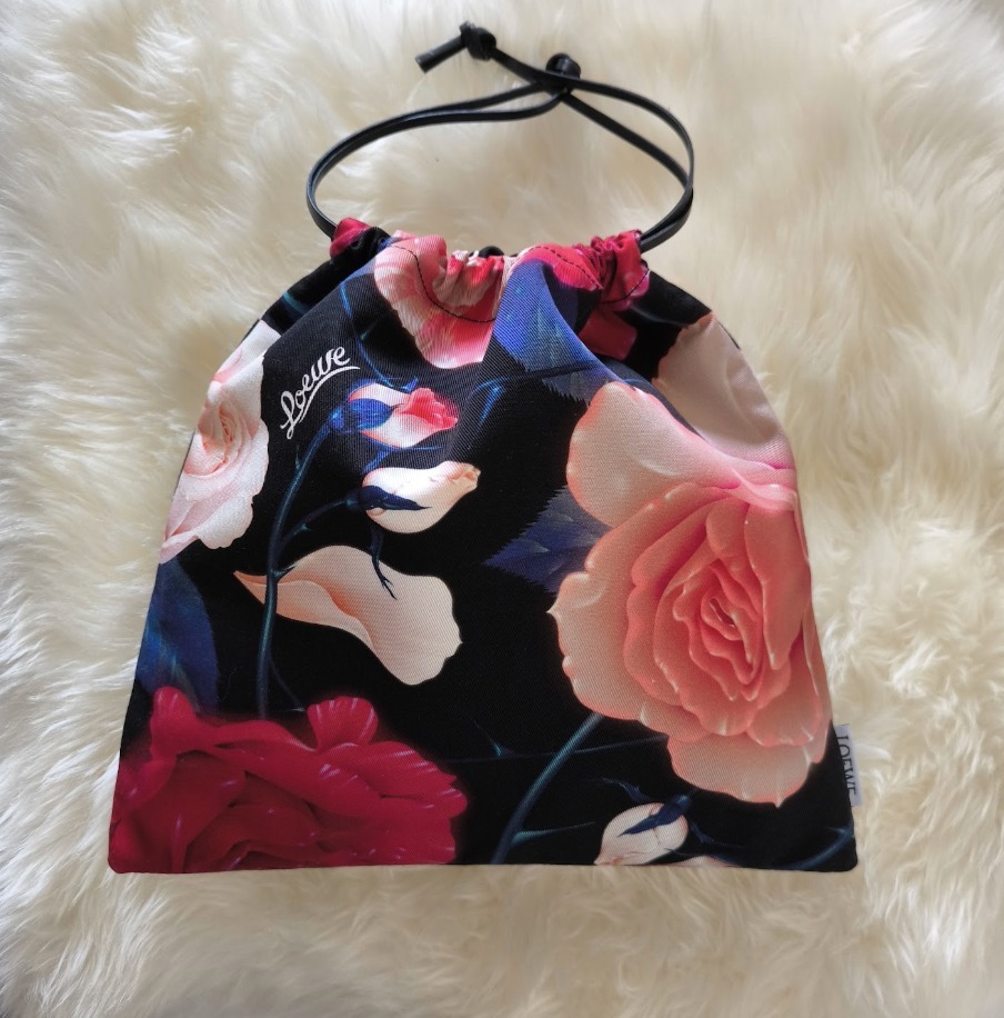 LOEWE】ROSE ローズ花柄 巾着ドローポーチ (LOEWE/バッグ・カバン