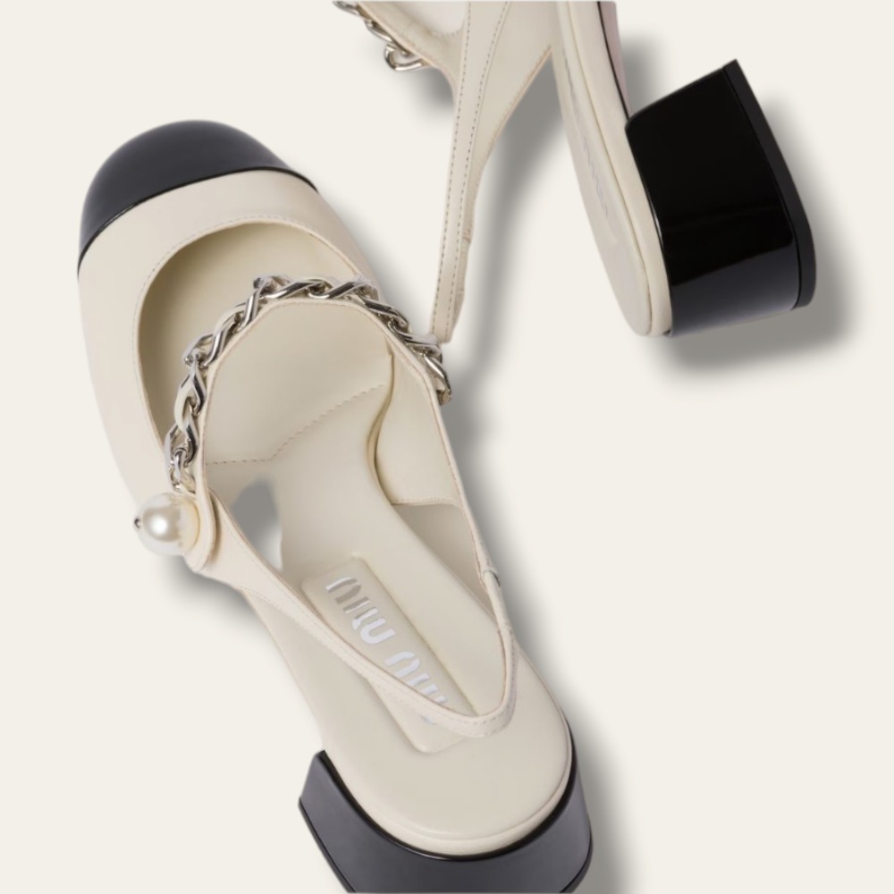 MiuMiu☆Leather slingback pumps レザーパンプス☆送料込 (MiuMiu