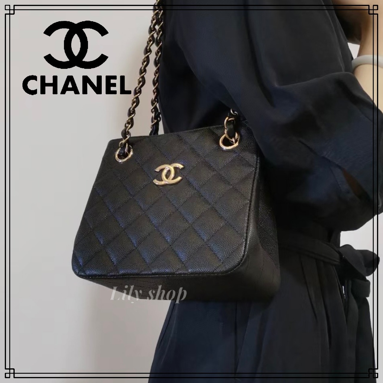 斜めがけもできて便利【CHANEL】バケットバッグ (CHANEL/ショルダー