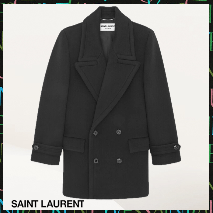 Saint Laurent《アルスターカラー ピーコート》ウール DHL 直営 (Saint