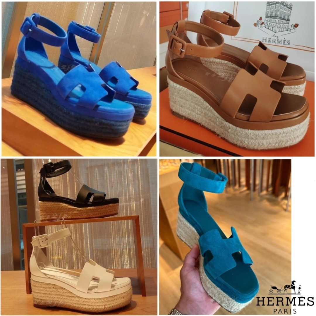 厚底で可愛い☆》 エルメス サンダル エルダ エスパドリーユ (HERMES