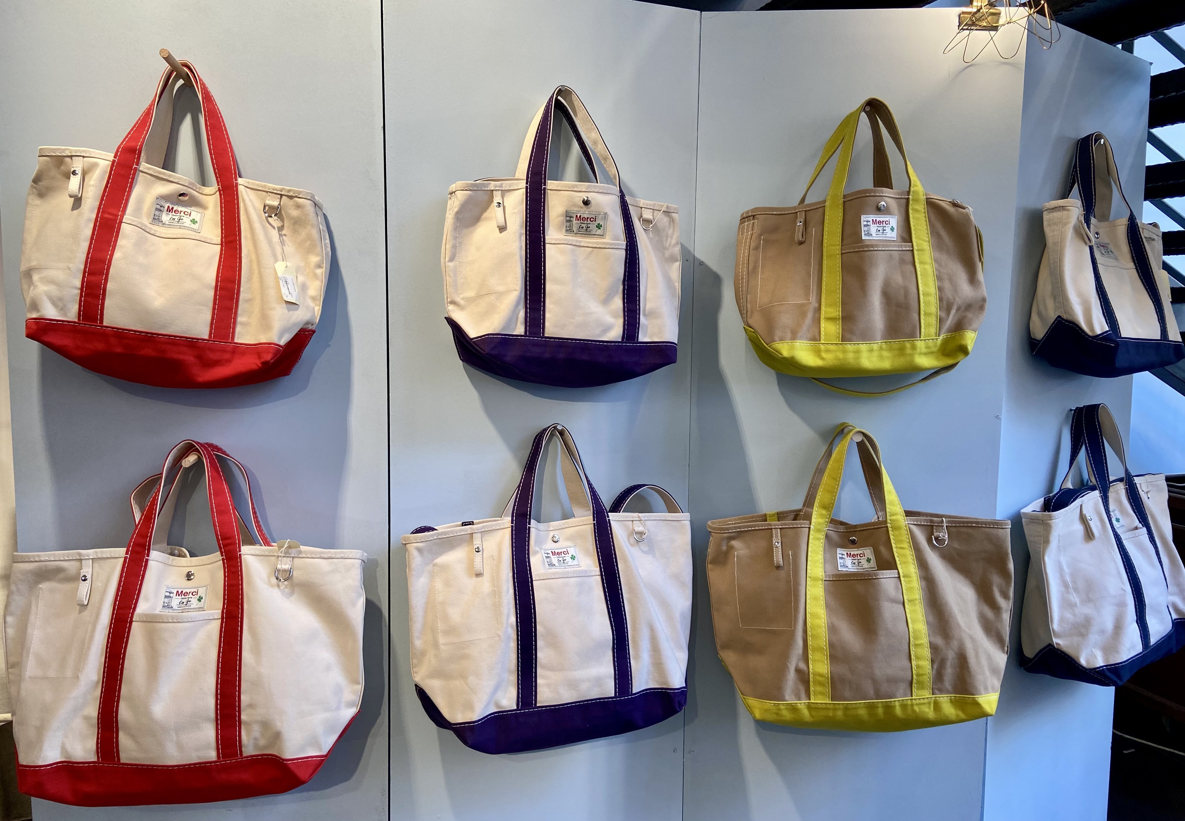 Paris発』Merci キャンバストート 4色 Mサイズ (Merci/トートバッグ