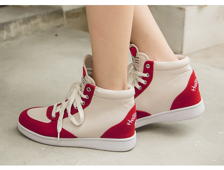 追跡有☆台湾限定 ハローキティ レザー ハイカット スニーカー (Hello