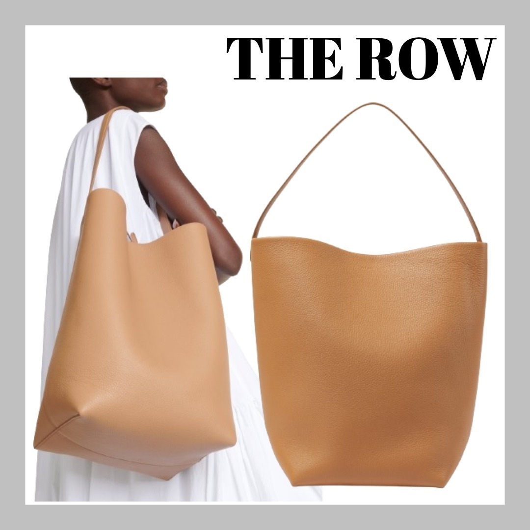 THE ROW】N/S Park ラージレザートートバッグ (ベージュ) (The Row