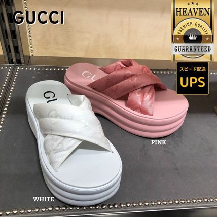 ピンク系 GUCCI(グッチ) サンダル・ミュール(レディース) - ブランド