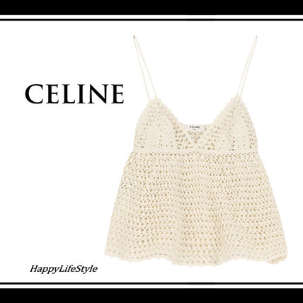 ホワイト（白）系 M CELINE(セリーヌ) キャミソール(レディース