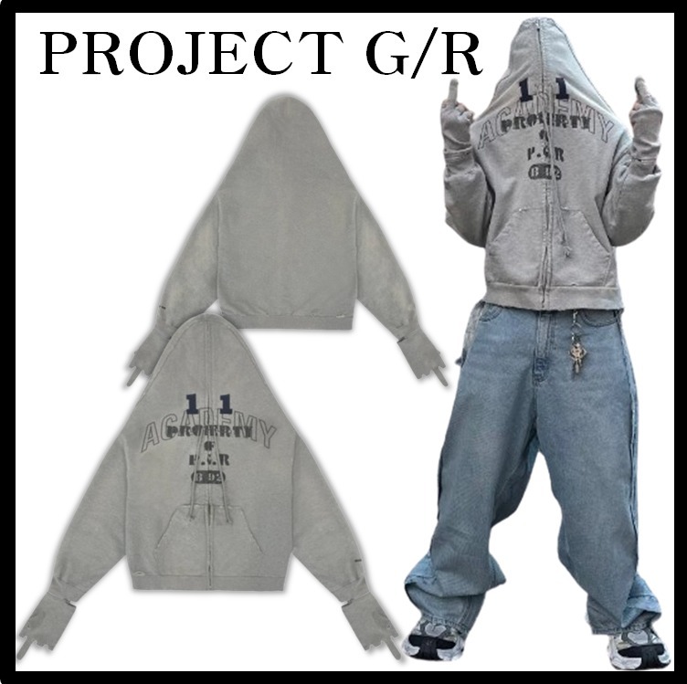☆関税込☆Project G/R☆Zygon Zip Hoodie☆Melange Grey☆ (Protocol