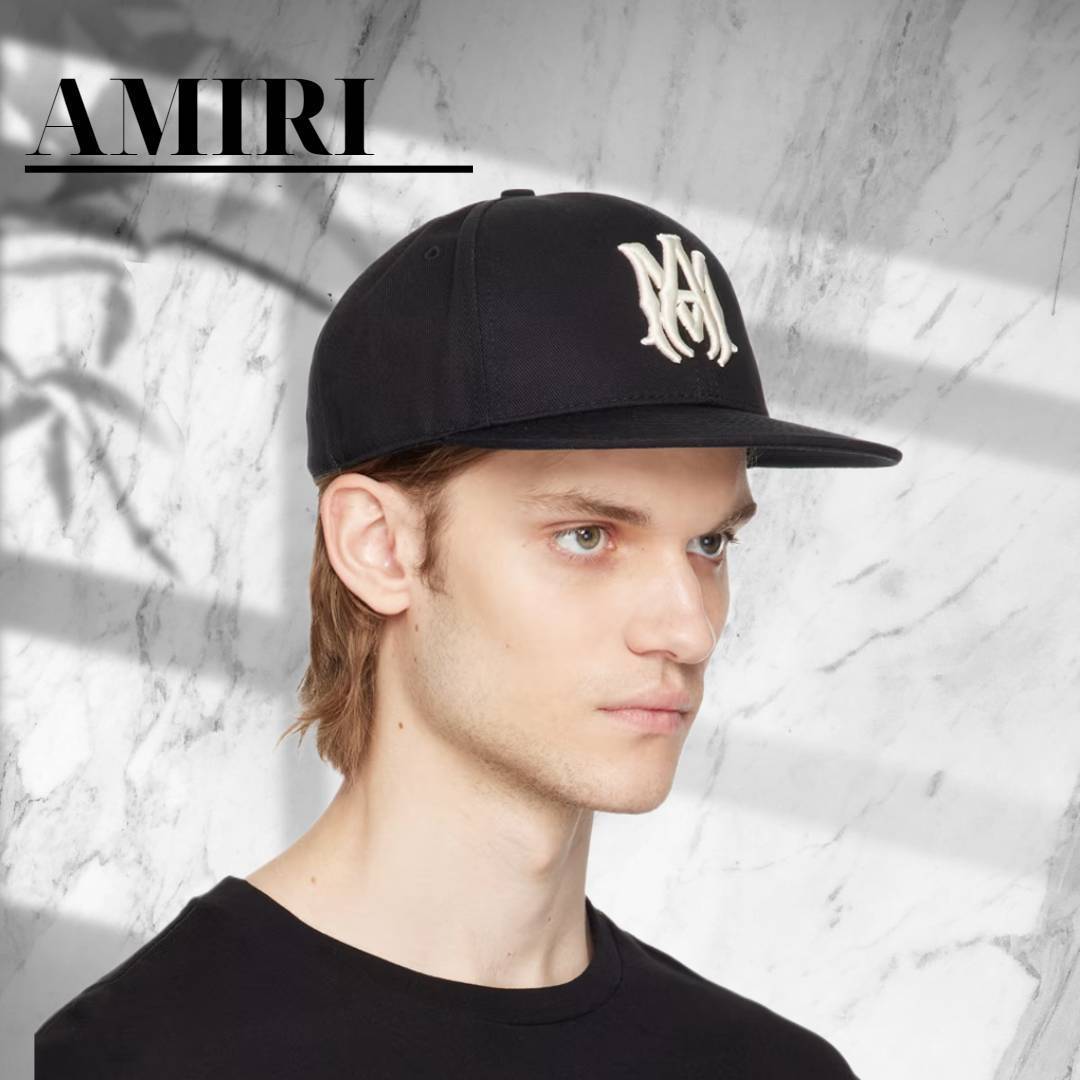 Lサイズあり☆関税込【AMIRI】ブラック M.A. Fitted キャップ (AMIRI