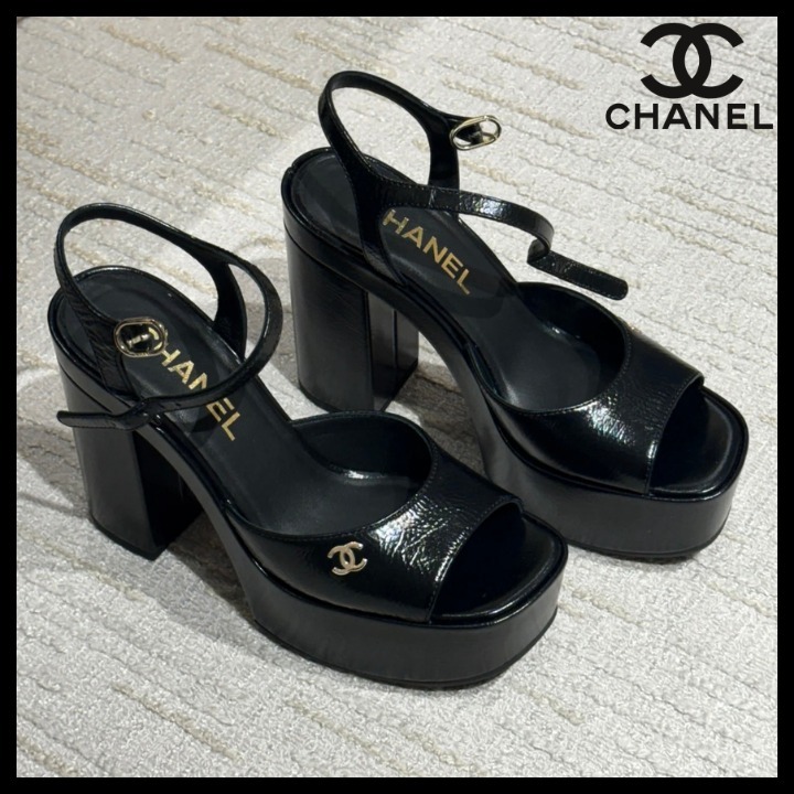 ☆より美しく脚を魅せる☆【CHANEL】サンダル ブラック (CHANEL