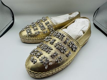 ゴールド（金色）系 PRADA(プラダ) フラットシューズ(レディース