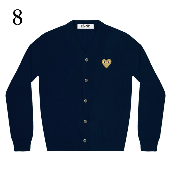 COMME des GARCONS】PLAY ハートロゴ カーディガン Vネック (COMME des