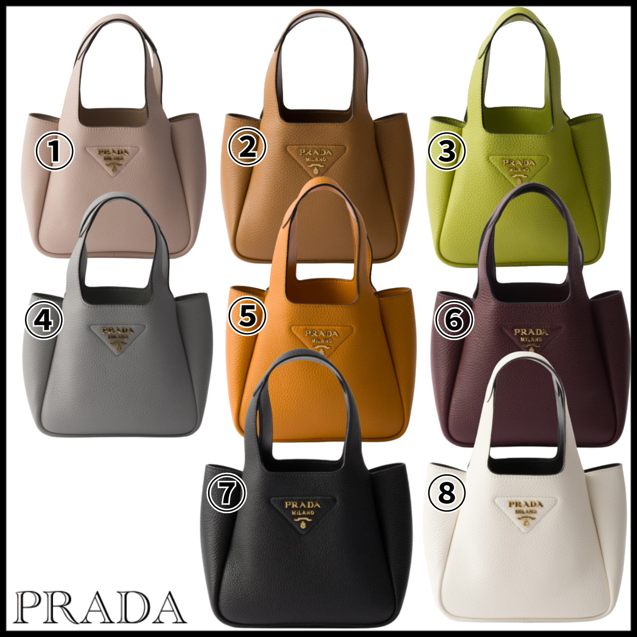 PRADA 国内買付 ヴィッテロダイノソフトレザー ミニトートバッグ