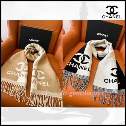 24A☆人気のバイカラー】CHANEL シャネル マフラー バイカラー (CHANEL
