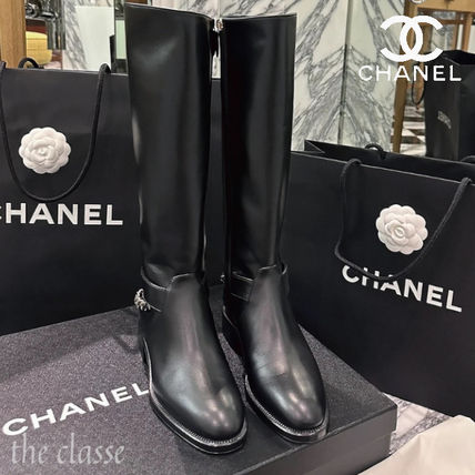 魅力的☆】チェーンがアクセント♪ CHANEL ロングブーツ (CHANEL
