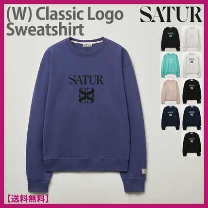 韓国ファッション ブルー（青）系 SATUR(セター) スウェット