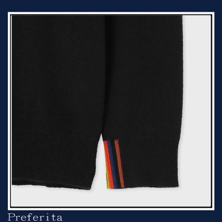 Paul Smith】アーティストストライプポイント カシミヤ ニット (Paul
