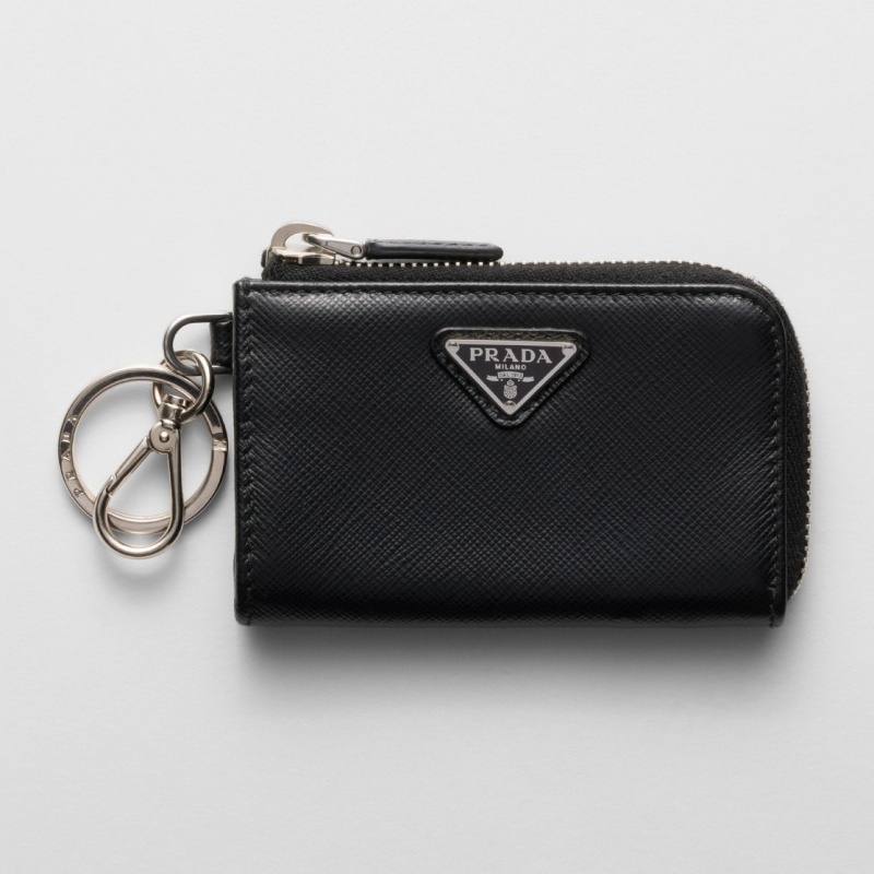 大人気】PRADA◇サフィアーノレザー ミニポーチ キーリング付 (PRADA