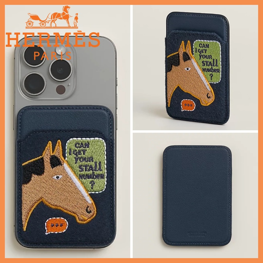 新作】HERMES カードケース《MagSafe》エマン“Stall Number” (HERMES