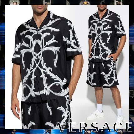 VERSACE アカンサス リーフ シルク シャツ パンツ セットアップ