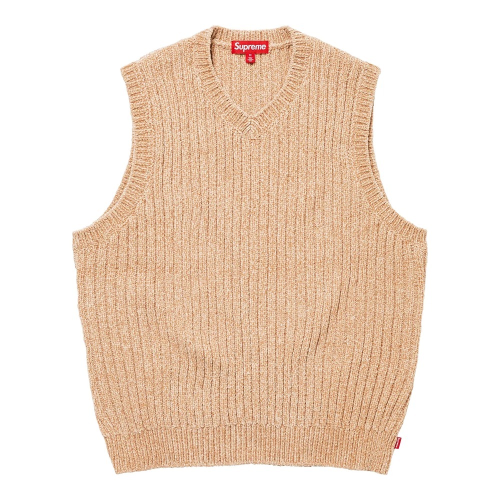 Supreme】Chenille Sweater Vest☆Beige☆24FW☆ (Supreme/ベスト