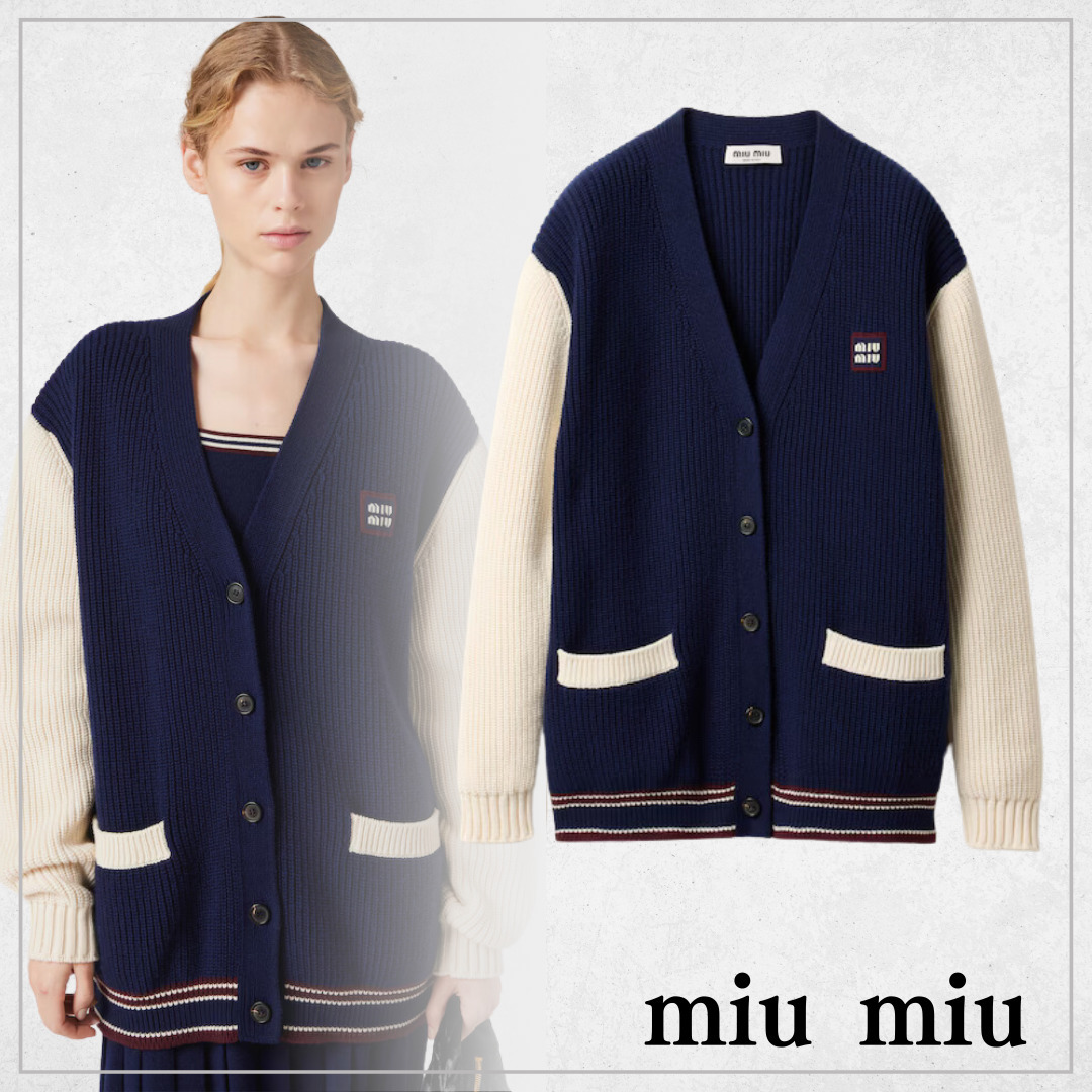やわらかな贅沢】miumiu カシミヤウールカーディガン (MiuMiu/ニット