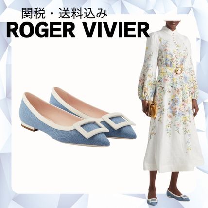 ブルー（青）系 Roger Vivier(ロジェ・ヴィヴィエ) バレエシューズ