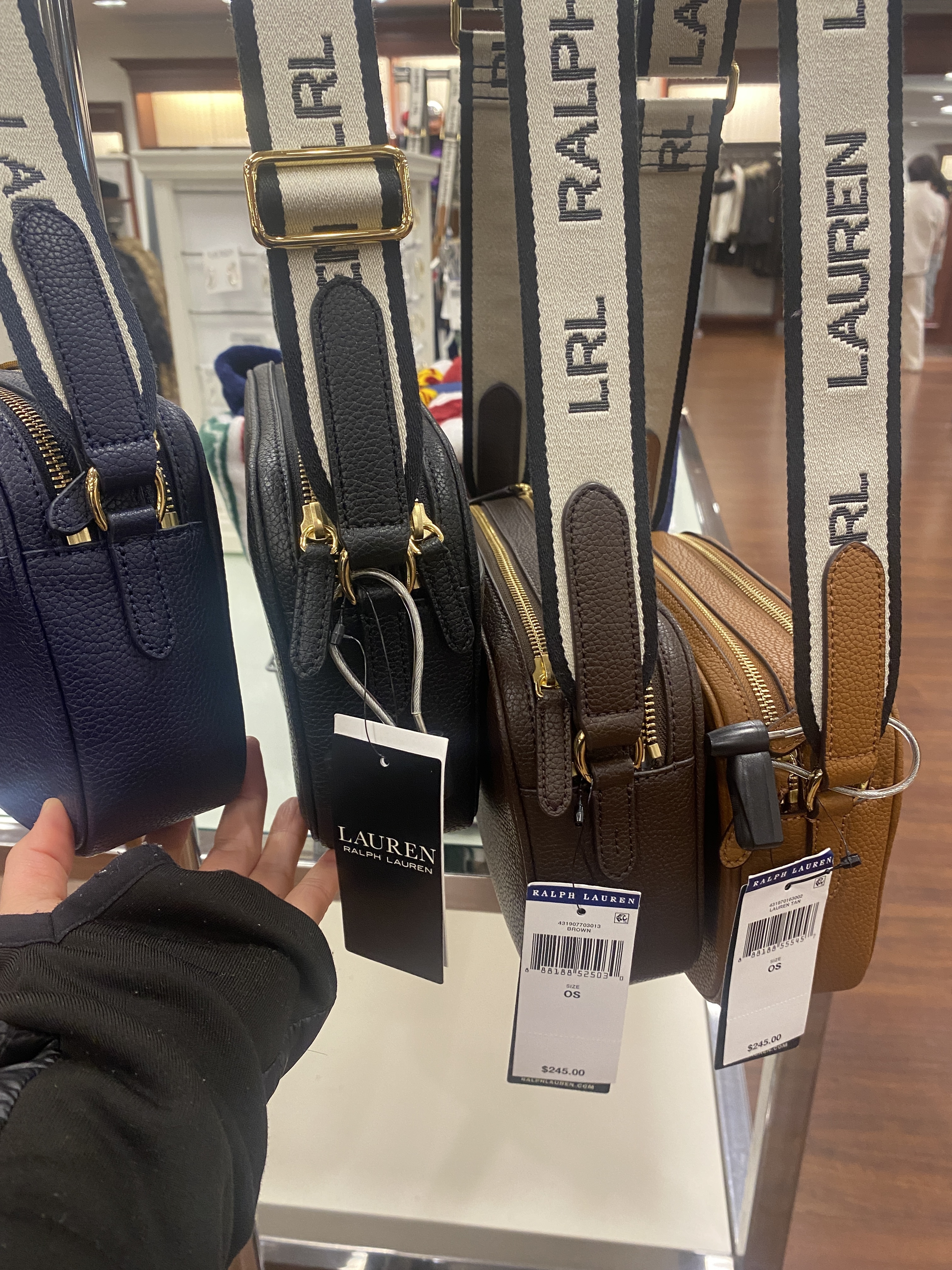 ラルフローレン＊ロゴストラップ レザー クロスボディバッグ (Ralph